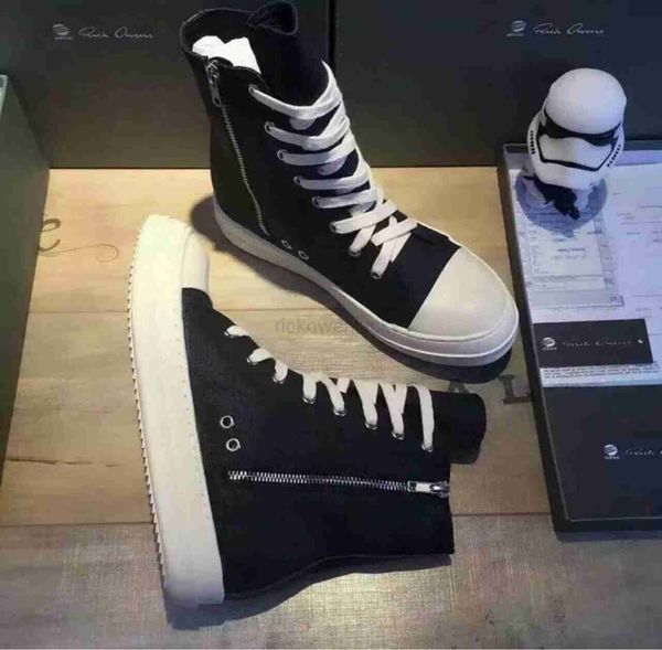 

rick ownes sneakers blacklead ro shoes high canvas lace up classic rick black and white owens high canvas shoes