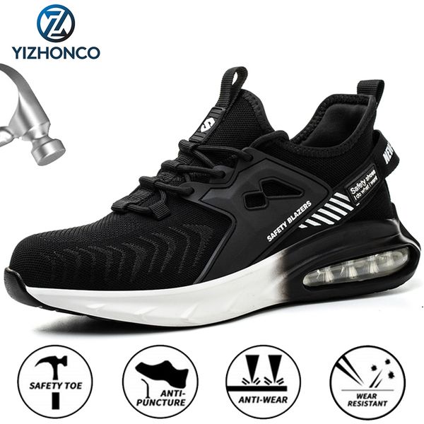 

safety shoes spring work shoes men anti-smash steel toe cap protective safety work shoes men's sneakers zapatos de seguridad hombre yiz, Black;brown