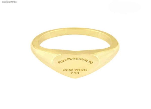 

newt edition women mens band ring stainls please return to new york heart anillos rings gold sier rose color jewelry204y5114181, Silver