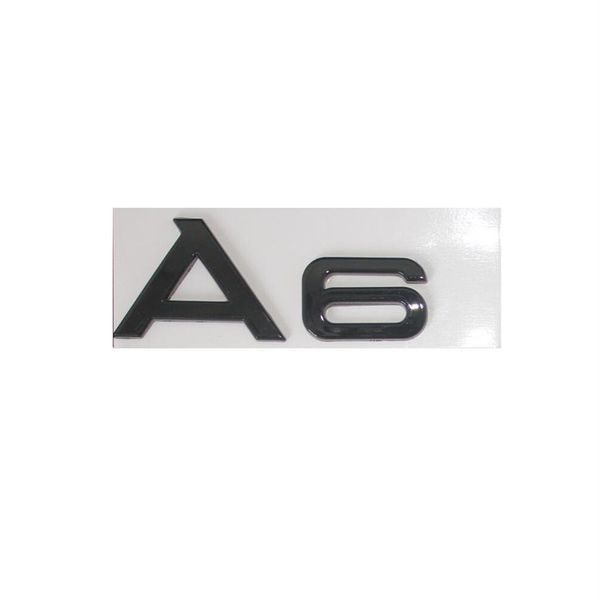 

gloss black a 6 trunk rear letters badge emblem emblems sticker for audi a6269o