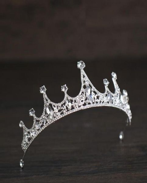 

princess silver diamond crown bridal crown wedding dress wedding accessories5800250