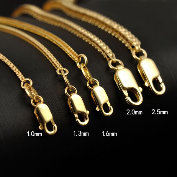 

strands strings 925 sterling silver chopin chain necklace golden for men women gift long 40 45 50 55 60 65 70 80 cm wide 1 1.3 1.6 2 2.5 mm, Black