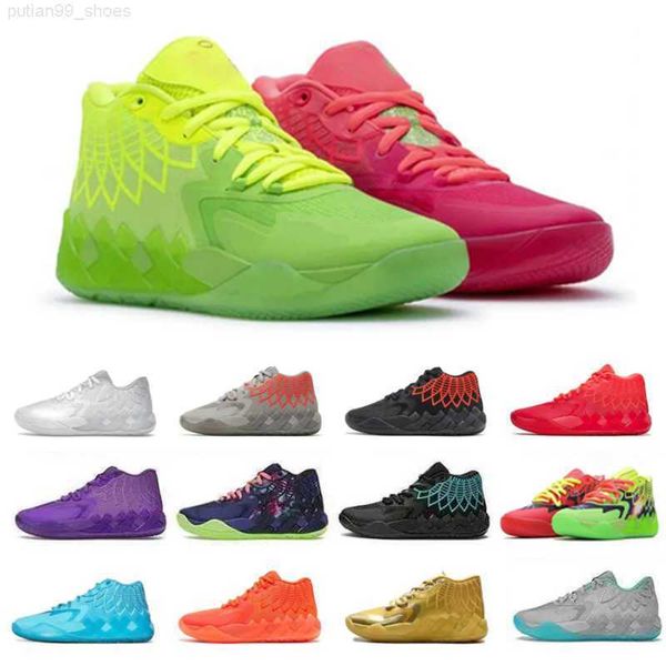 

lamelo og ball 1 mb.01 men basketball shoes rick and morty rock ridge red queen not from here buzz city mens trainers, Black