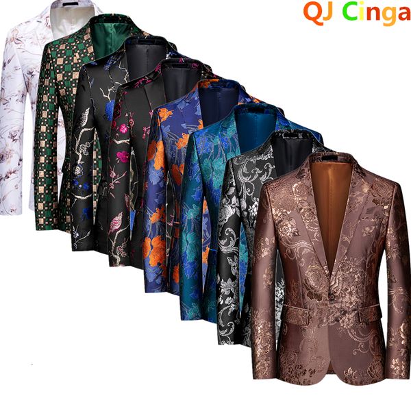 

men's suits blazers luxury men's suit jacket wedding business dress coat men fashion slim blazer qj cinga costume homme big size m, White;black