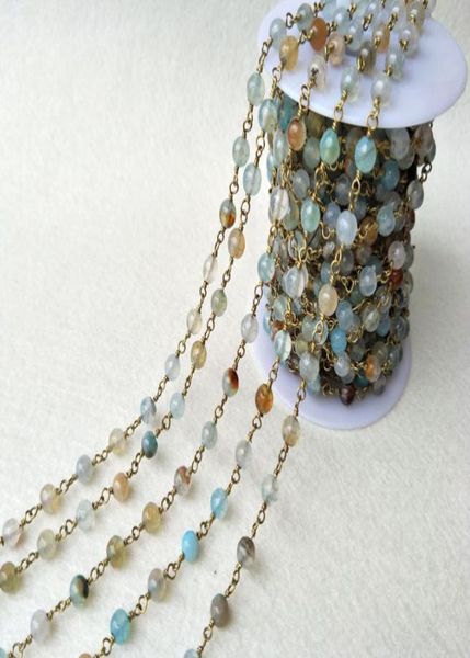 

handcrafted gold jewelry findingnatural jade stone agate faceted beaded chainsdiy necklace hand chain jewelry making lz081288132, Silver