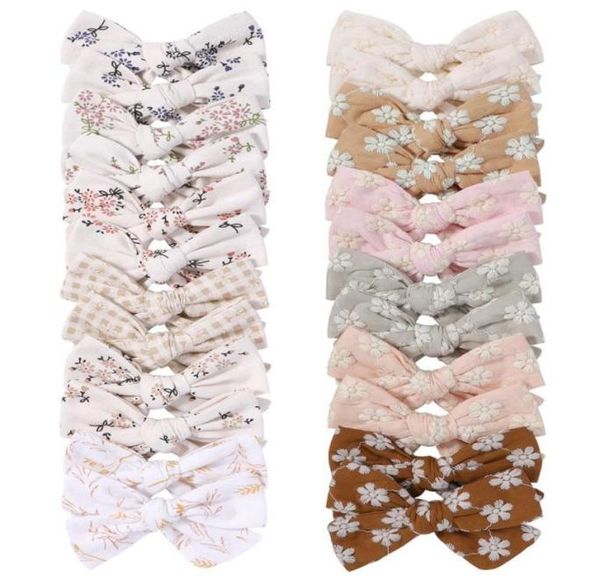 

2pcspair cute floral hair bows clips bowknot hairpin barrettes for baby girls sweet hair accessories birthday gift3122544, Slivery;white