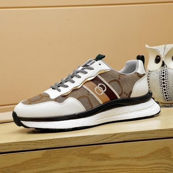

luxury brand designer casual shoes new italian high end popular b22 men shoes casual board shoes comfortable soft sole breathable sports sho, Black