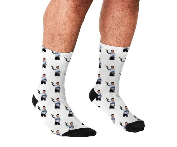 

mens funny socks hasbulla magomedov printed socks harajuku men happy hip hop novelty cute boys crew casual crazy socks for men 2202334142, Black