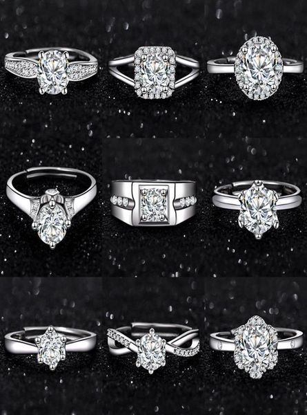 

wedding band rings women engagement gift imitation moissanite jewelry9677384, Silver