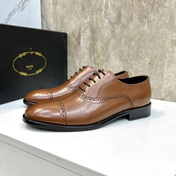

9model 2023 new luxury oxford shoes men brogues shoes lace-up bullock business wedding designer dress shoes male formal shoes, Black