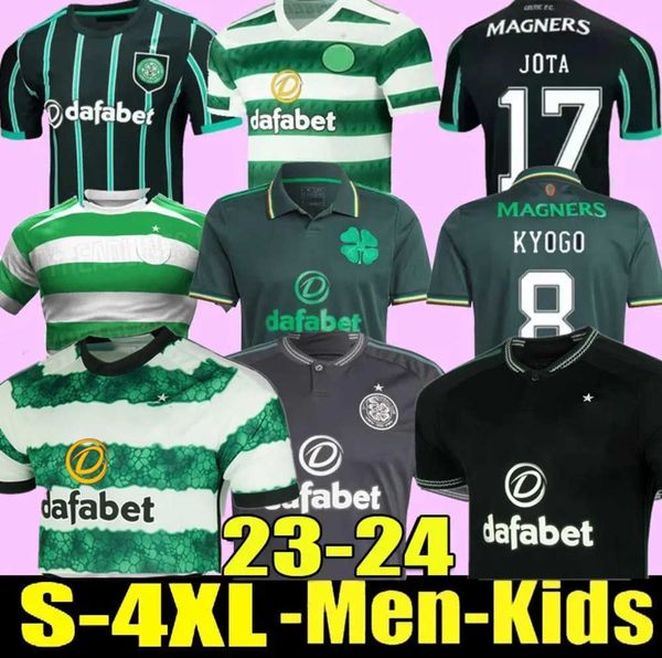 

2023 celtic soccer jerseys home away kyogo edouard 2023 elyounoussi turnbull ajeti christie jota griffiths forrest men kit uniforms football, Gray