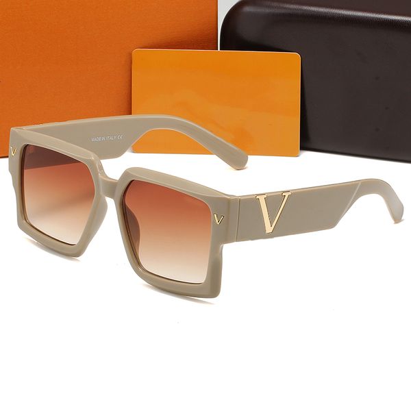 

Brand Sunglasses Designer Men Classic Letter Summer Sunshade Glasses For Women Square Eyeglasses Fashion Styles 7 Colors