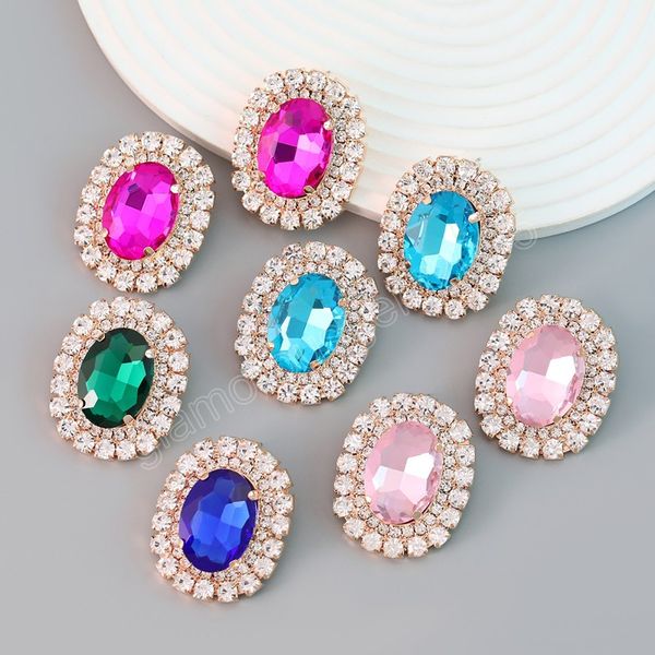 

simple design rhinestone crystal stud earrings for women jewelry fashion girls ear's collection earrings accessories, Golden;silver