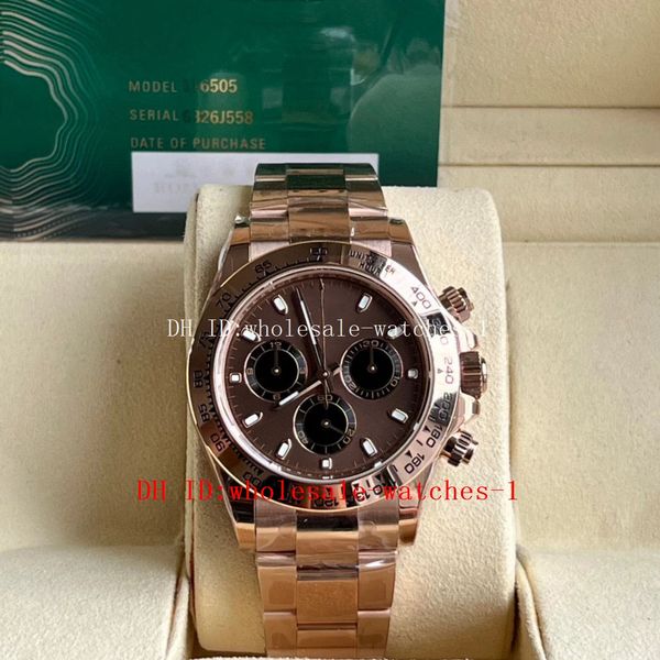 

bt better factory watches th-12.2mm 116505 40mm chocolate dial black panda cal.4130 4130 movement mechanical automatic chronograph mens watc, Slivery;brown