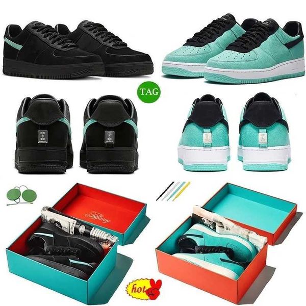 

2023 new shoes af 1 low tiffany black blue 1837 fashion sneakers with original box