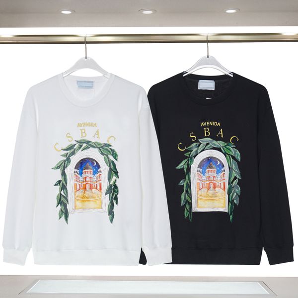 

casabl 23 autumn and winter new round neck sweater club stadium letter logo printing m  xl xxl 3xl, Black