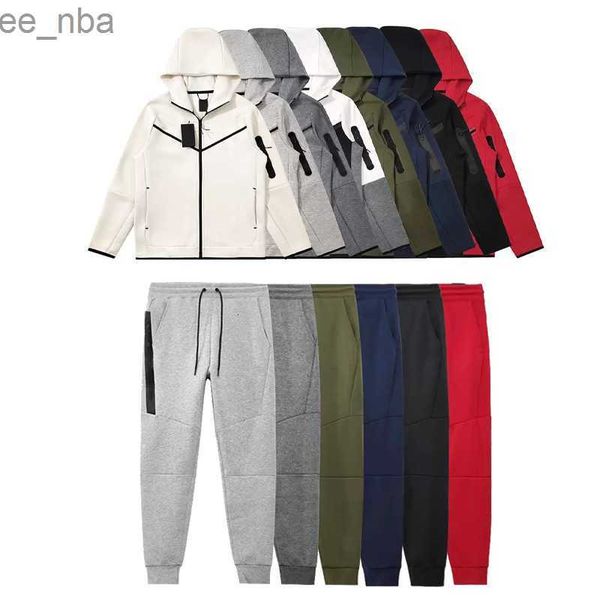 

tracksuit men's nake tech trapstar track suits hoodie europe american basketball football rugby two-piece with women's long sleeve, Gray