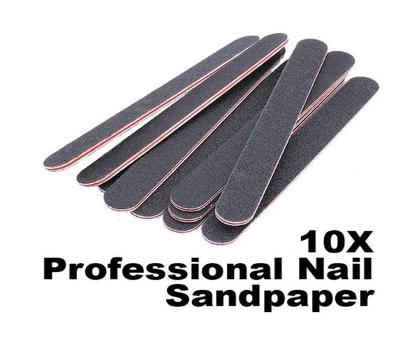 

10 pcs professional thick sandpaper nail files sanding nail buffer salon glitter manicure procedures nails tool3633865