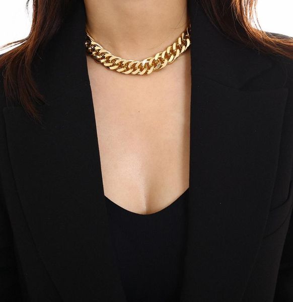 

europe and the united states crossborder jewelry metal chain simple necklace personality geometric creative minimalist2457150, Silver