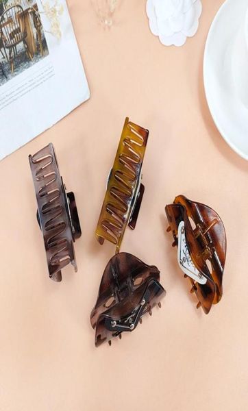 

2022 luxury fashion womens designer hair clips claws big square crabs clip leopard grain plugs for women hair accessories9197121, Golden;silver