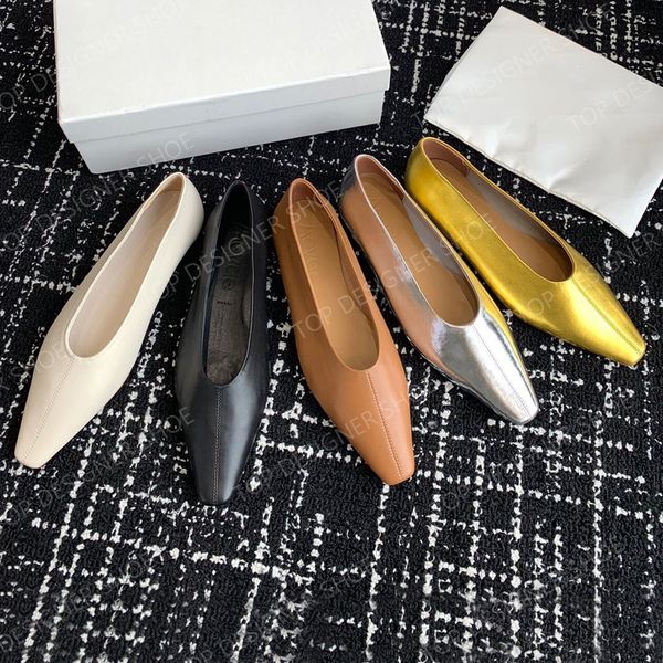 

luxury women's dress shoes designer loafers aeyde square flat ballet shoes fashion simple sheepskin casual shoes lazy casual boat shoel, Black