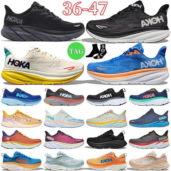 

hokas clifton 8 9 running shoes hoka bondi 8 triple black white passion fruit mens trainers womens outdoor sports trainers