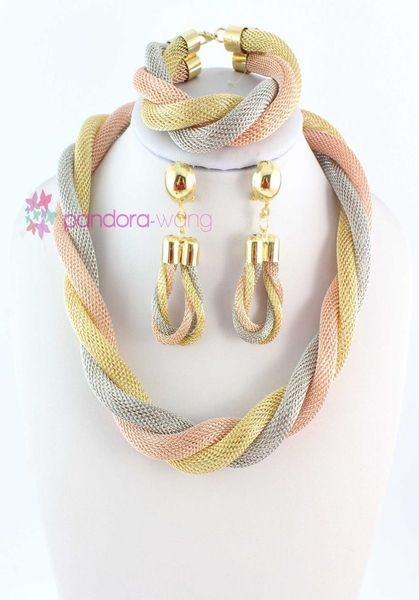 

brand new indian necklace bracelet earrings jewelry set three colors gold plated chunky wedding jewellry sets4630399, Black