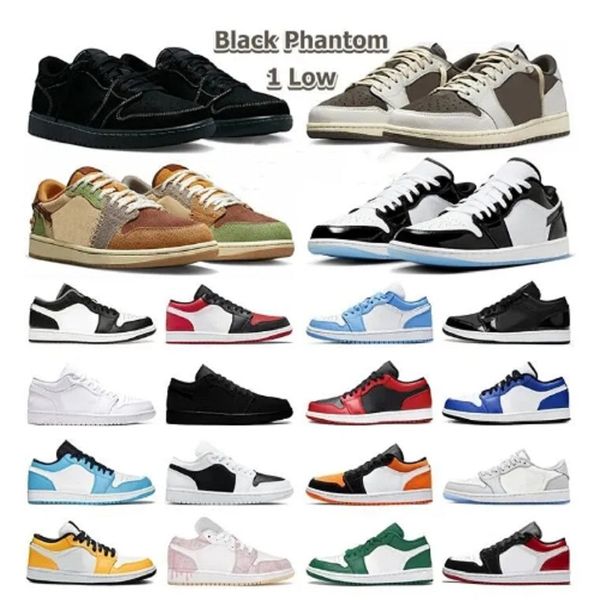 

eur36-46 women men basketball shoes 1s jumpmans 1 low concord trainers voodoo reverse mocha black phantom bred shadow toe unc mens womens de