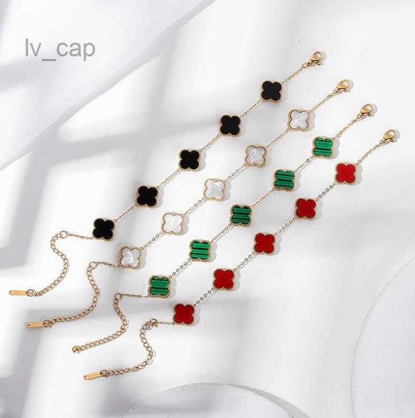 

charm designer bracelet fashion vintage 5 motifs bracelets clover leaf necklace luxury design wedding jewelry van 4/four flower gifts, Golden;silver