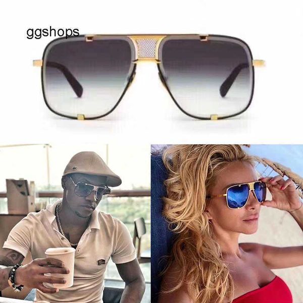 

designer dita mach five 2087 sunglasses electroplated metal frame fashion show luxury brand men woman sunglasses original box, White;black