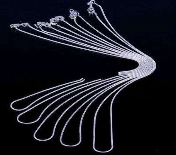 

1pcs 925 sterling silver necklace chain (no pendant ) solid women lady girl jewelry chain with lobster clasp gift sh4 size choose2830311