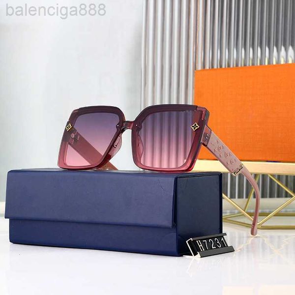 

designer luis vitons sunglasses new four leaf grass women's ins fashion box slim uv resistant women, White;black