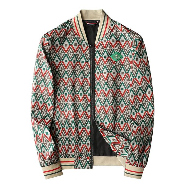 

men's jackets jacket for men spring and autumn casual loose stand collar printed fashion coat coats clothing m5xl 230729, Black;brown