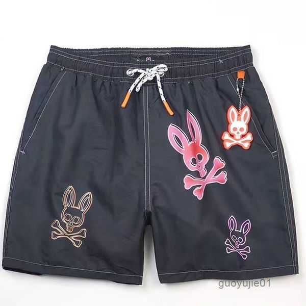 

mens fashion beach pants skull rabbit psycho bunny surf shorts quick dry european and american style vs13, White;black