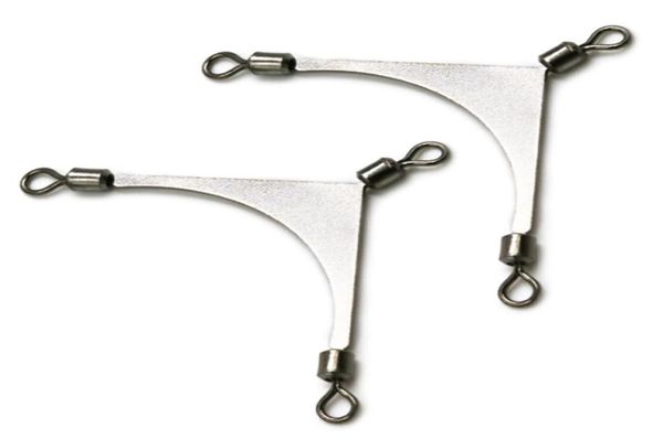 

200pieceslot 3 way swivel rolling pole swivels freshwater bass iice fishing tackle stainless fishing hook connector1391682