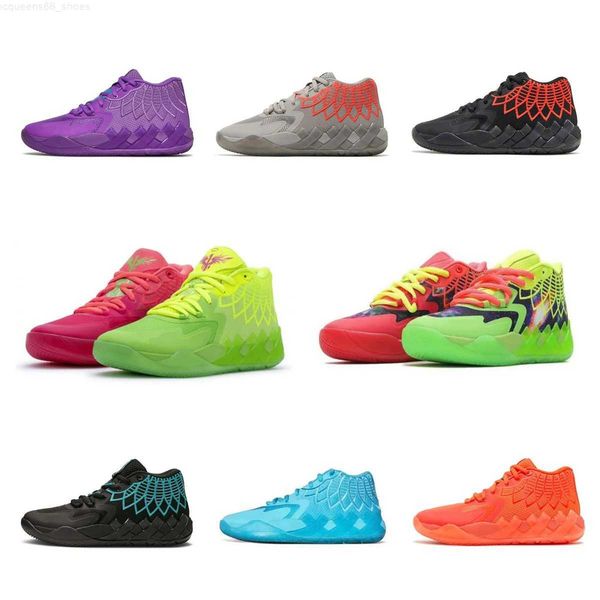 

new 2023 lamelo ball mb 01 basketball shoes rick red green and morty galaxy purple blue grey black queen buzz city melo sports shoe trainner