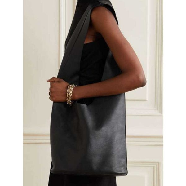 

evening bags solid color cowhide contracted large capacity the row litchi grain single shoulder bucket bag european and american fashion
