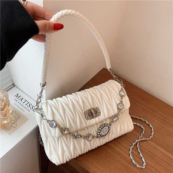 

designer bag embroidery lock small square bag pgsl
