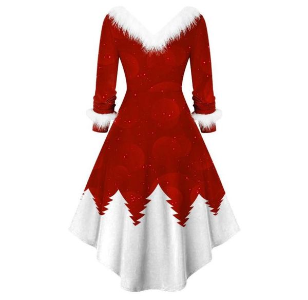 

casual dresses christmas swing costume dress xmas red clothing women evening party clothes winter9137374, Black;gray