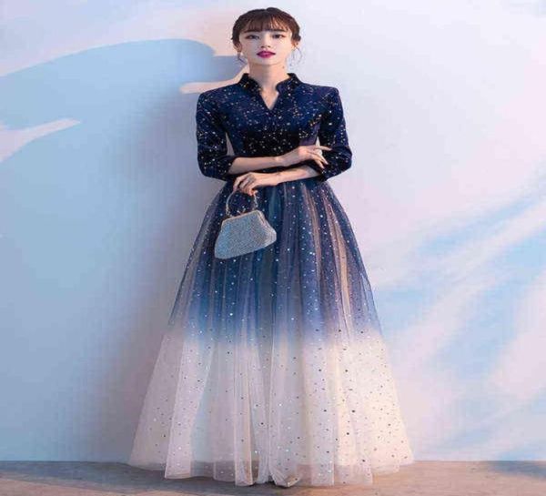 

prom luxury boutique occasion dresses starry evening female 2021 host annual meeting temperament dinner party gradient eam51221932583142, Black