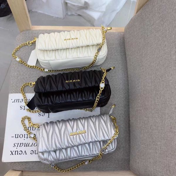 

designer bag pleated mini bag galaxy ballroom square bag chain bag women's underarm bag shoulder crossbody bag 9v9p