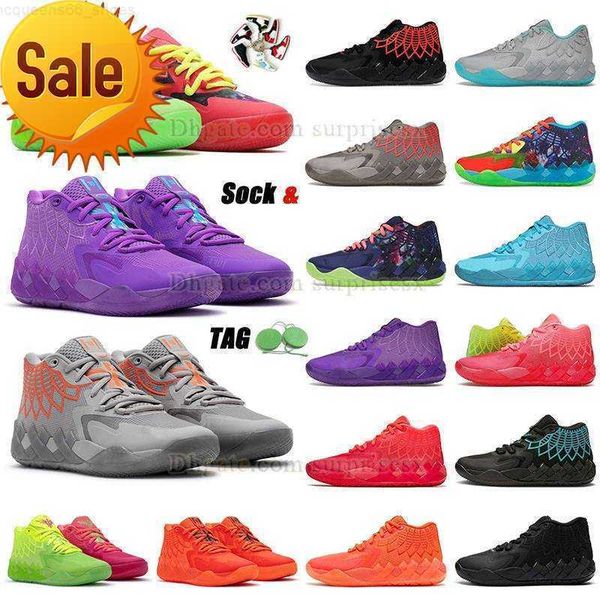 

new boots authentic og lamelo ball mb.01 basketball shoes pumps men rick and morty melo lamelos balls mb1 mb01 outdoor platform shoe sneaker, Black