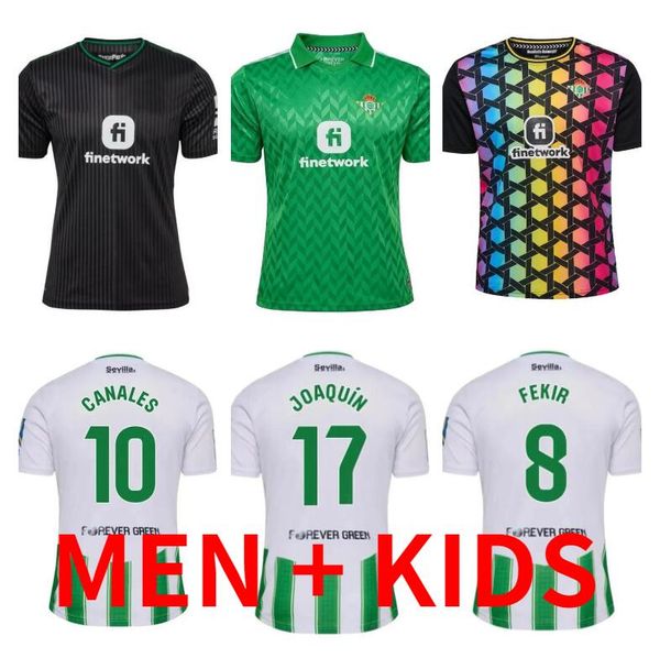 

23 24 real betis soccer jerseys fekir forever green home manga corta joaquin b.iglesias camiseta de futbol juanmi 2023 2024 special sustaina, Black;yellow