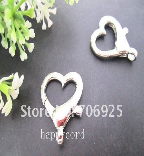 

whole silver plated love heart lobster clasps 22mmx27mm 50pcslot2636962