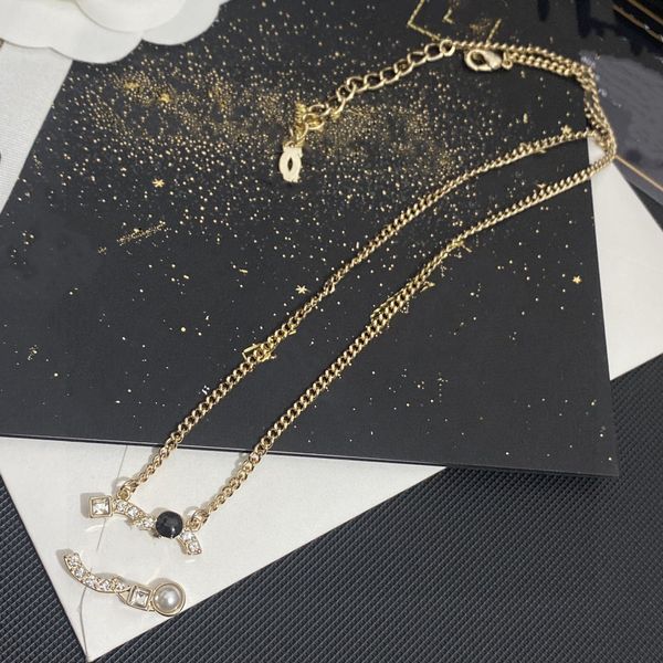 

premium necklace women's necklace gold chain luxury jewelry channel adjustable fashion wedding party accessories gift ccity packaging c, Silver