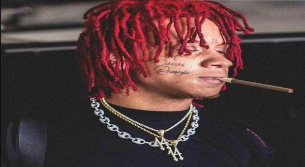 

14 digital pendant trippie redd rapper hip hop zircon necklace2649341, Silver
