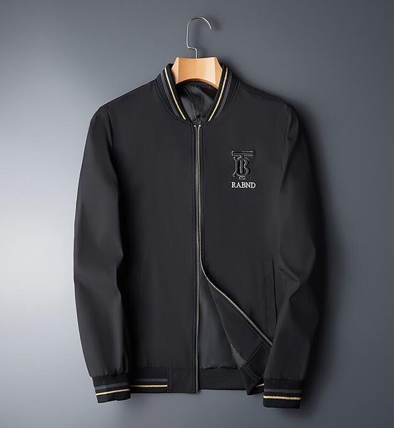 

quality casual embroidered jacket men autumn outerwear sportswear mens jackets for male coats spring, Black;brown