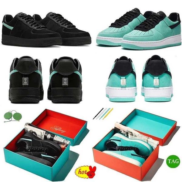 

2023 shoes af 1 low tiffany black blue 1837 fashion sneakers with original box trainers