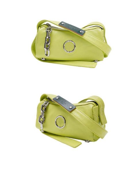 

arrow green stone bag mini pleated leather fashion casual shoulder bag cross body small soft bag