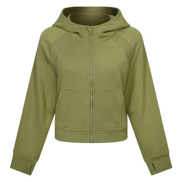 

ll women's yoga jacket hooded long sleeve jacket zipper fitness jacket shaping tight jogging wear sportswear yoga